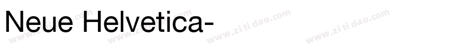 Neue Helvetica字体转换